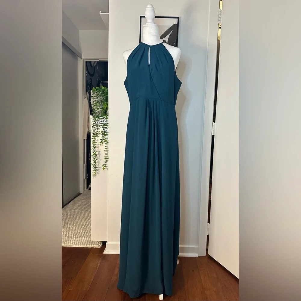 Bhldn Dresses | Bhldn Marco Caspian Sea Green Keyhole Gown Bridesmaid Dress Xl | Color: Blue/Green | Size: Xl | Thefriendlyshop's Closet Bhldn Dresses | Bhldn Marco Caspian Sea Green Keyhole Gown Bridesmaid Dress Xl | Color: Blue/Green | Size: Xl | Thefriendlyshop's Closet